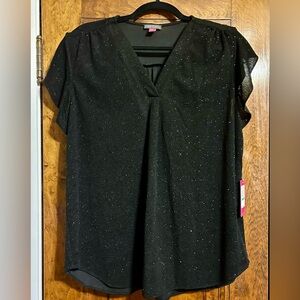 Vince Camuto Black Blouse with Shimmer